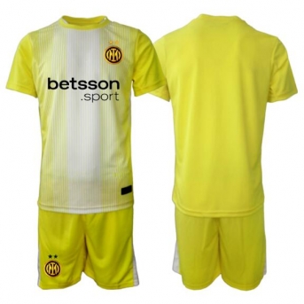 Billige Fotballdrakt Inter Milan Keeper Replika Bortedraktsett Barn 2025-26 Kortermet (med bukser)